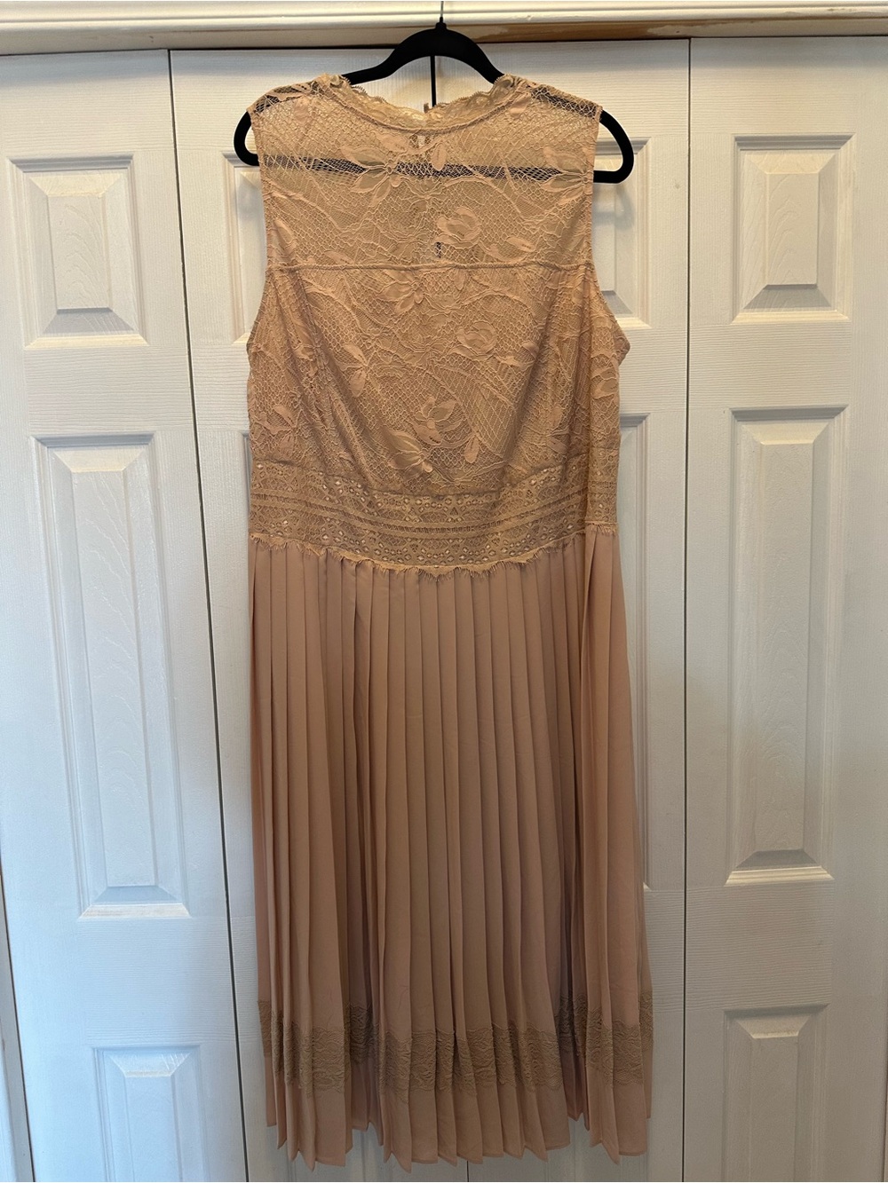 Addition Elle Blush Lace & Pleated Midi Dress - Picture 2 of 6